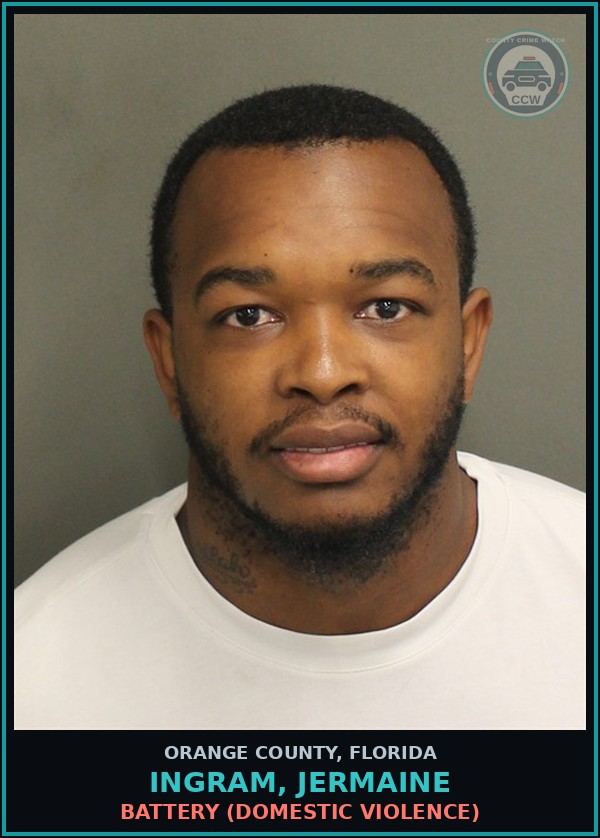 Booking mugshot of INGRAM, JERMAINE in Orange County