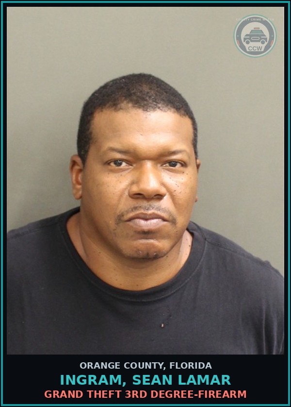 Booking mugshot of INGRAM, SEAN LAMAR in Orange County
