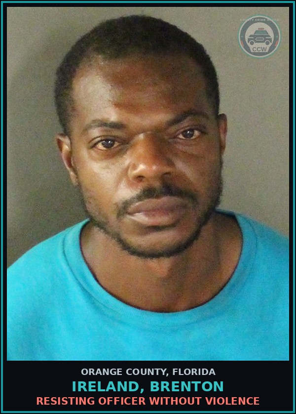 Booking mugshot of IRELAND, BRENTON in Orange County