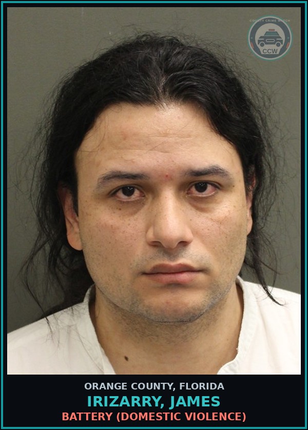Booking mugshot of IRIZARRY, JAMES in Orange County