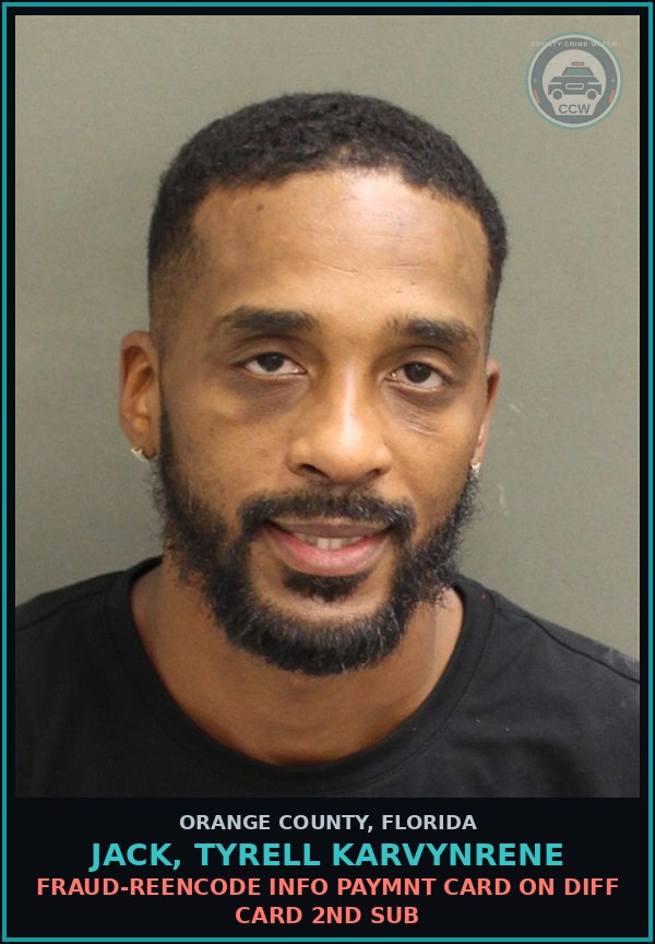 Booking mugshot of JACK, TYRELL KARVYNRENE in Orange County