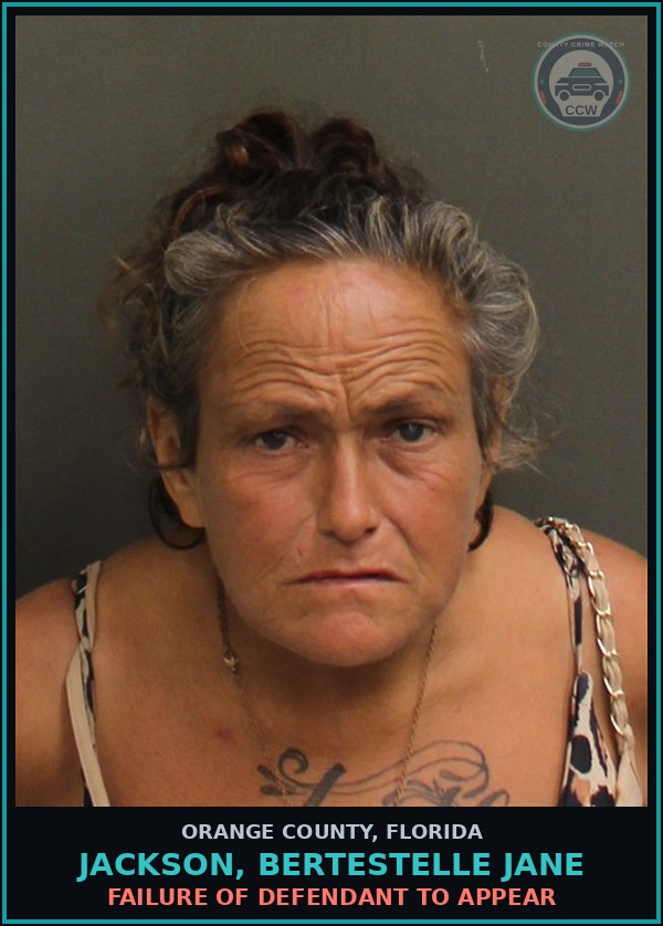 Booking mugshot of JACKSON, BERTESTELLE JANE in Orange County