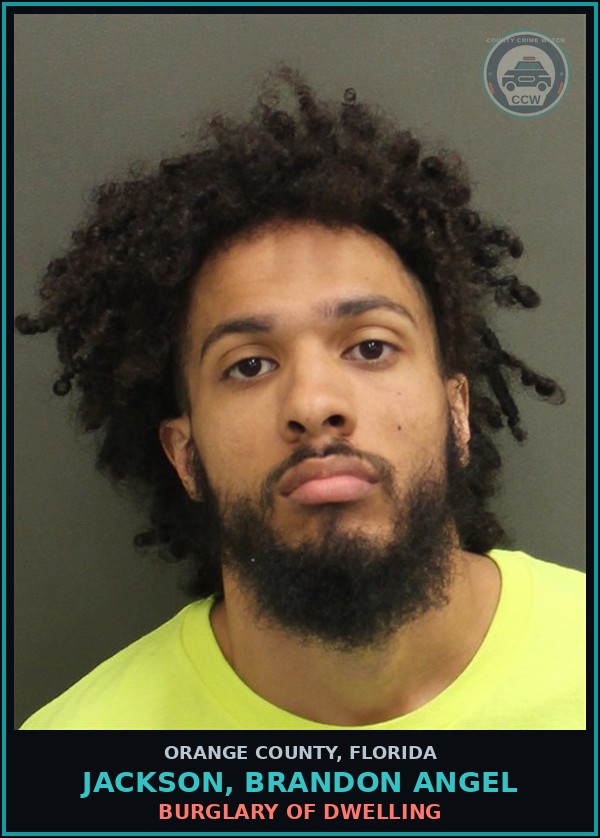Booking mugshot of JACKSON, BRANDON ANGEL in Orange County