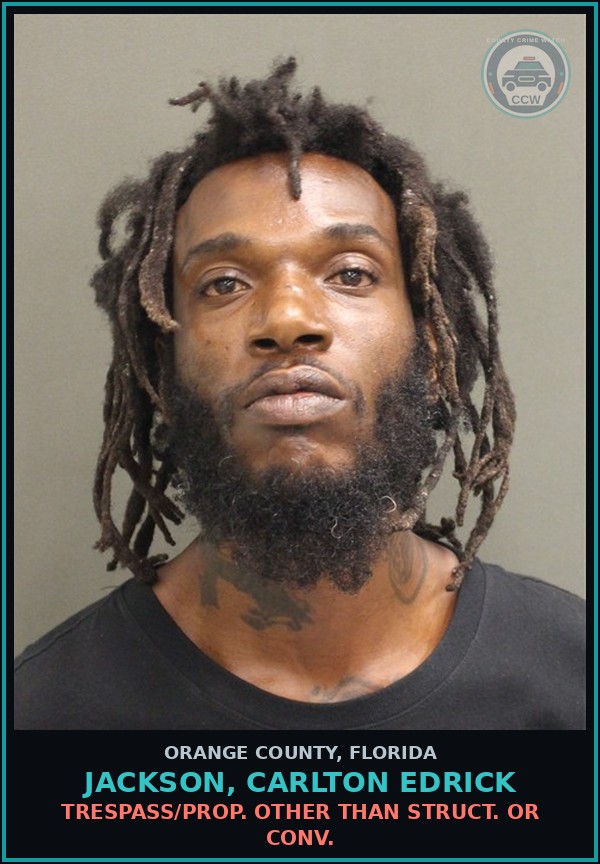 Booking mugshot of JACKSON, CARLTON EDRICK in Orange County