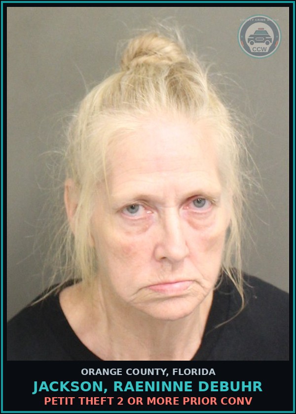 Booking mugshot of JACKSON, RAENINNE DEBUHR in Orange County