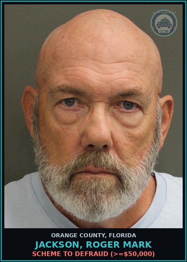 Booking mugshot of JACKSON, ROGER MARK in Orange County