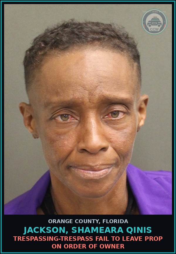 Booking mugshot of JACKSON, SHAMEARA QINIS in Orange County