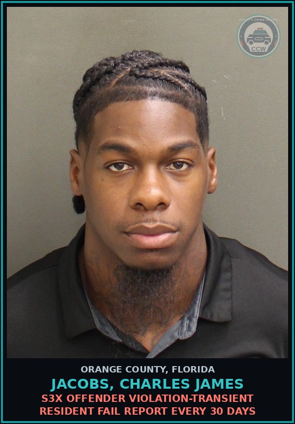 Booking mugshot of JACOBS, CHARLES JAMES in Orange County