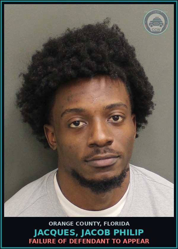 Booking mugshot of JACQUES, JACOB PHILIP in Orange County