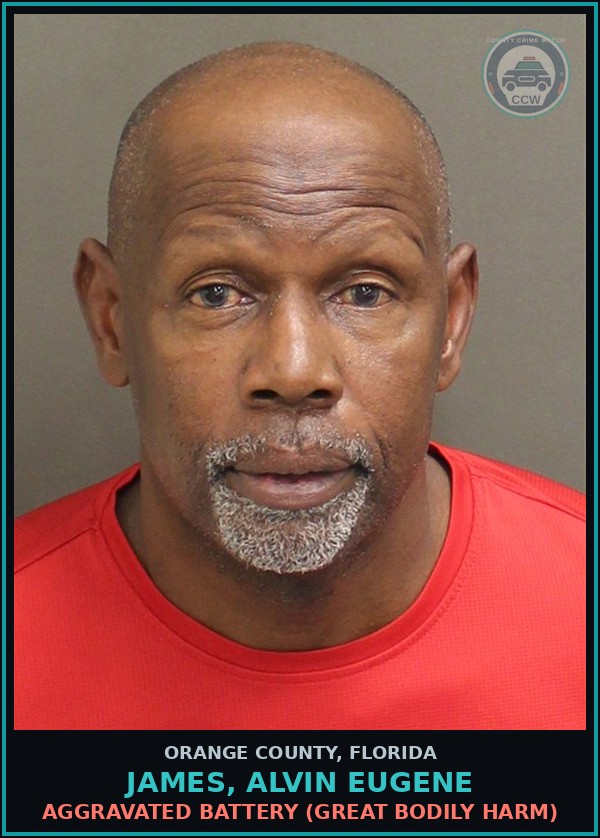 Booking mugshot of JAMES, ALVIN EUGENE in Orange County