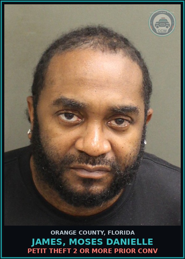Booking mugshot of JAMES, MOSES DANIELLE in Orange County