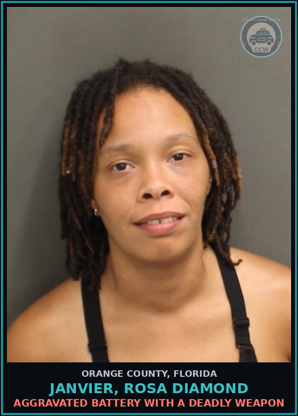 Booking mugshot of JANVIER, ROSA DIAMOND in Orange County