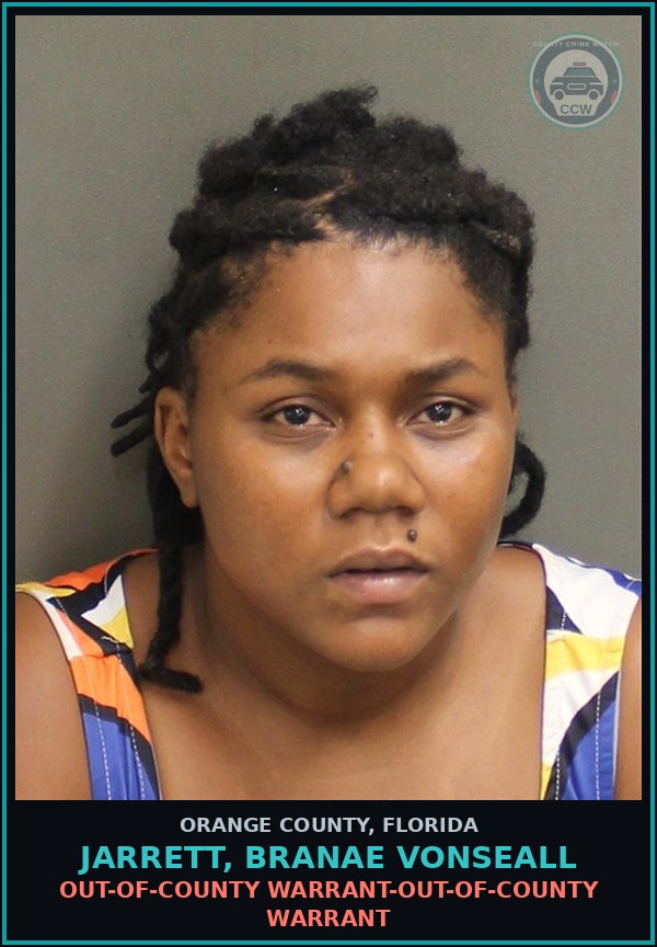 Booking mugshot of JARRETT, BRANAE VONSEALL in Orange County