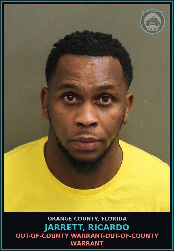 Booking mugshot of JARRETT, RICARDO in Orange County
