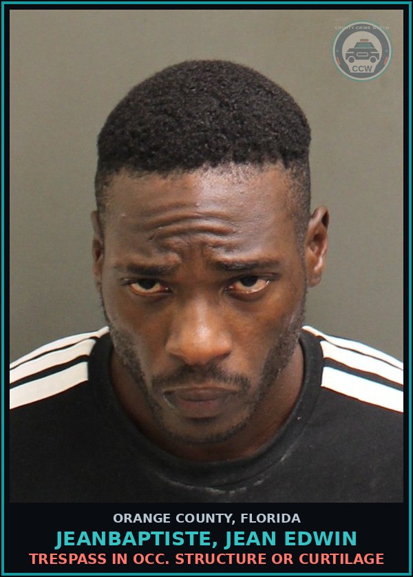 Booking mugshot of JEANBAPTISTE, JEAN EDWIN in Orange County
