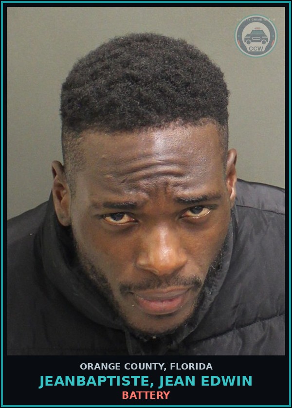 Booking mugshot of JEANBAPTISTE, JEAN EDWIN in Orange County