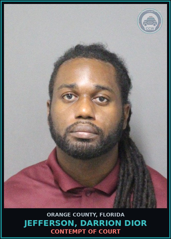 Booking mugshot of JEFFERSON, DARRION DIOR in Orange County