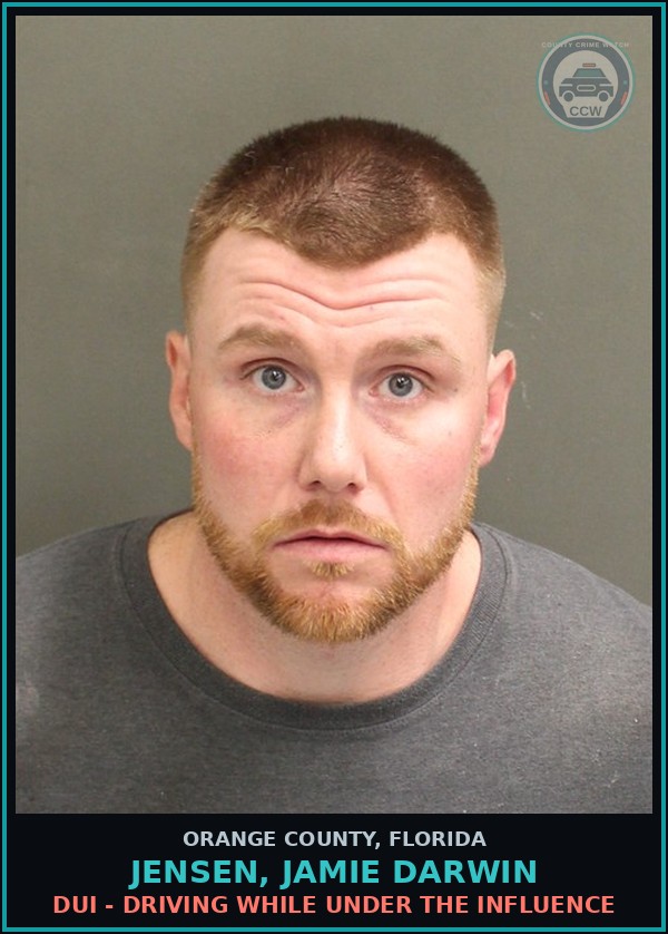 Booking mugshot of JENSEN, JAMIE DARWIN in Orange County