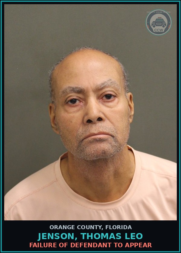 Booking mugshot of JENSON, THOMAS LEO in Orange County