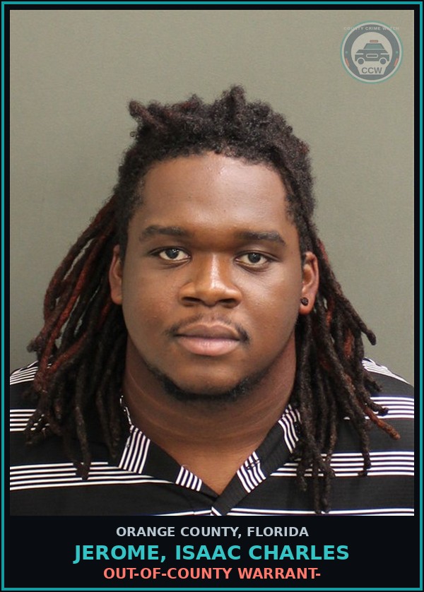 Booking mugshot of JEROME, ISAAC CHARLES in Orange County