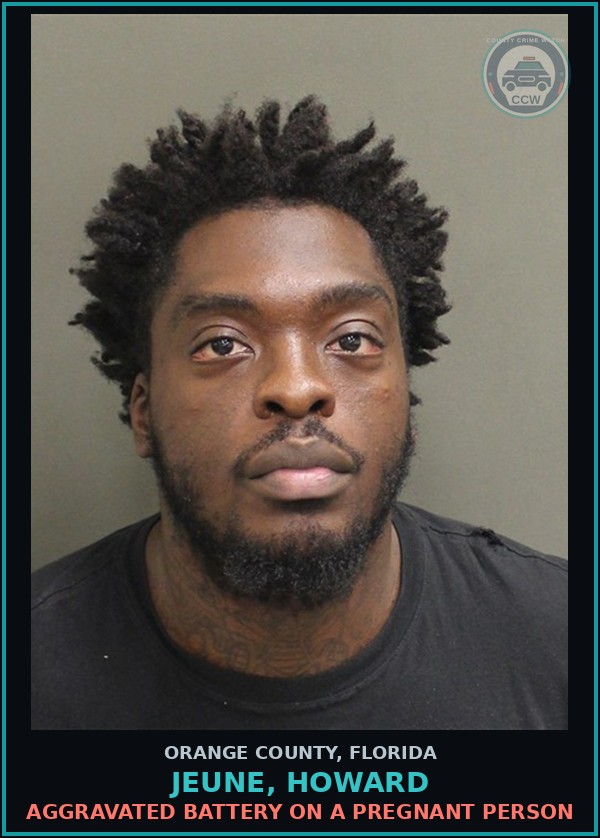 Booking mugshot of JEUNE, HOWARD in Orange County