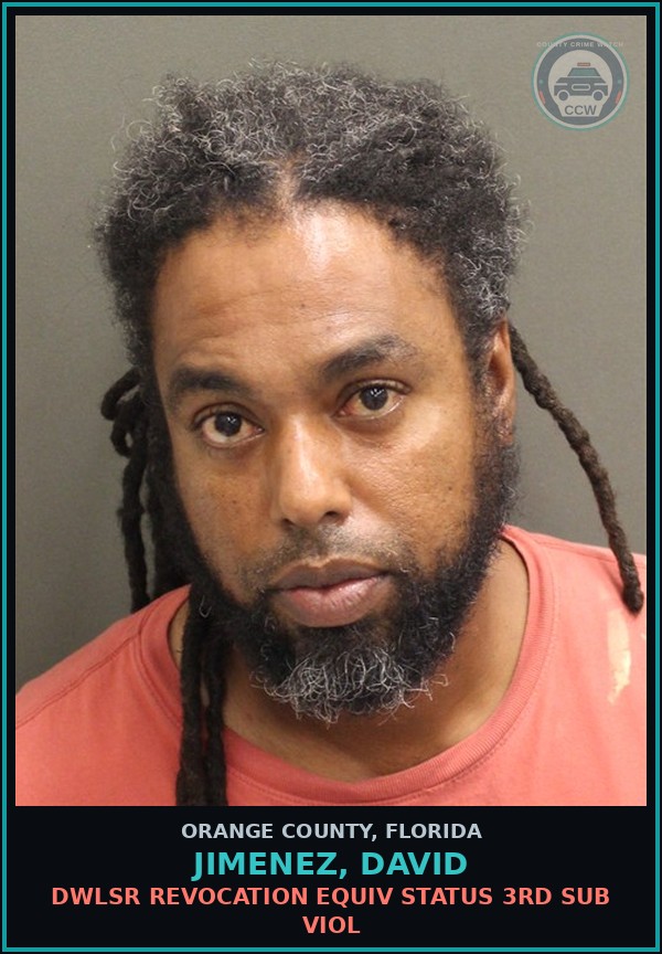 Booking mugshot of JIMENEZ, DAVID in Orange County