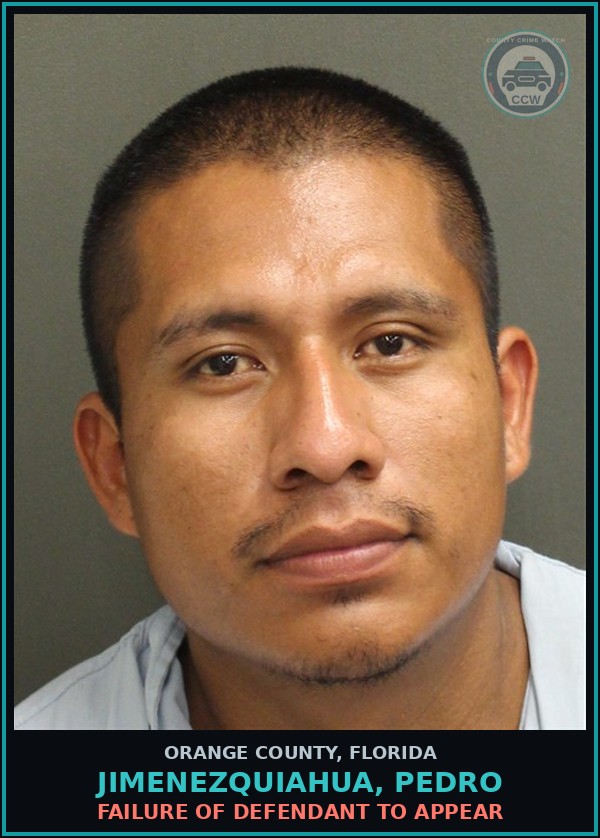 Booking mugshot of JIMENEZQUIAHUA, PEDRO in Orange County