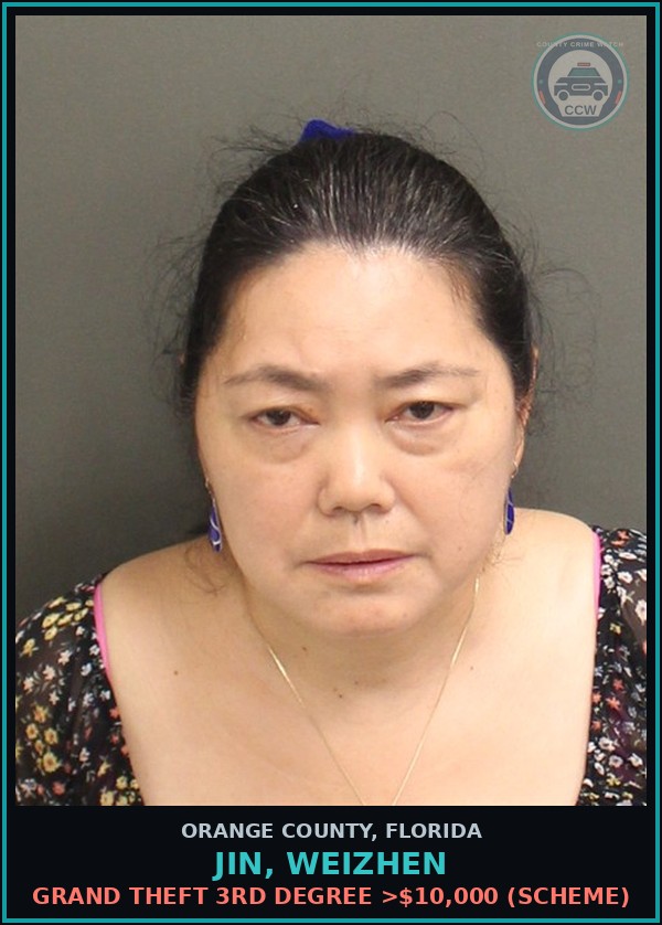 Booking mugshot of JIN, WEIZHEN in Orange County