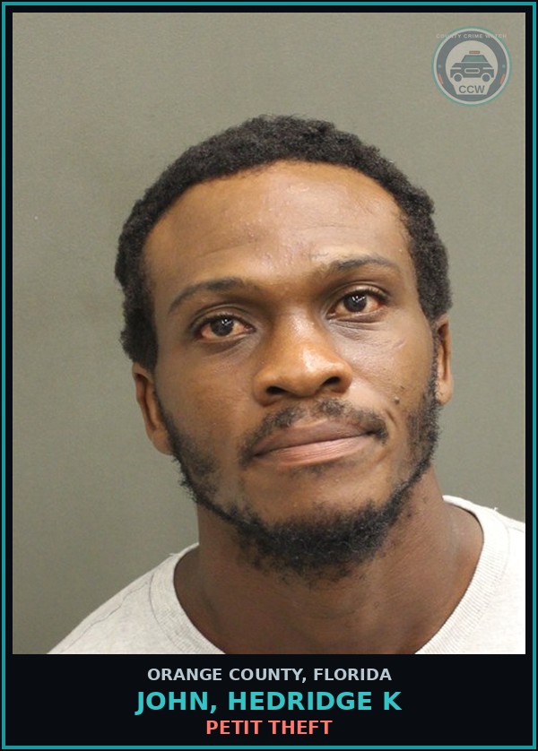 Booking mugshot of JOHN, HEDRIDGE K in Orange County