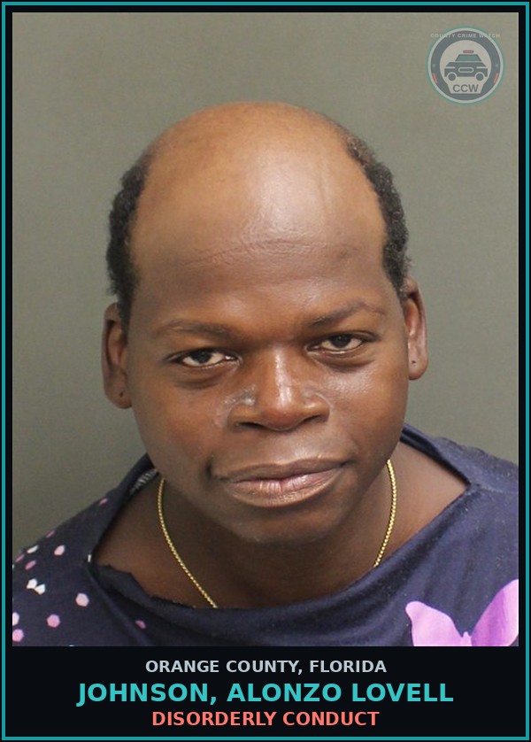 Booking mugshot of JOHNSON, ALONZO LOVELL in Orange County