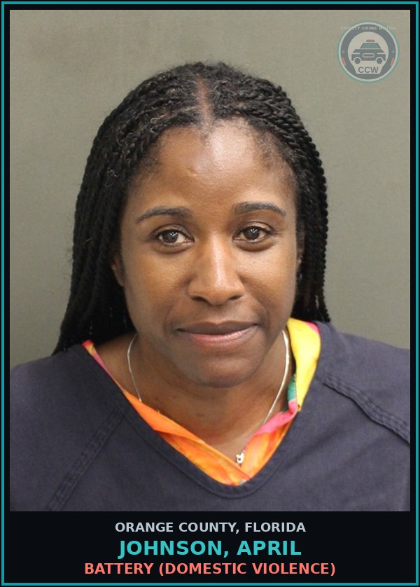 Booking mugshot of JOHNSON, APRIL in Orange County