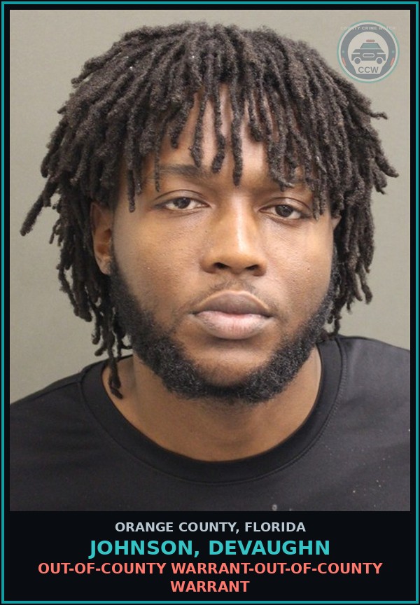 Booking mugshot of JOHNSON, DEVAUGHN in Orange County