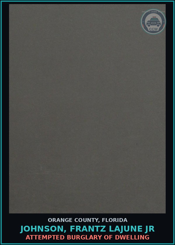 Booking mugshot of JOHNSON, FRANTZ LAJUNE JR in Orange County