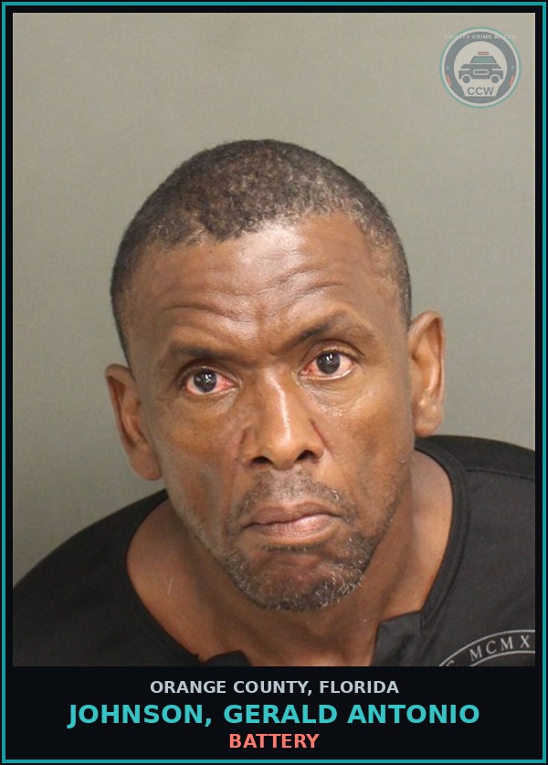 Booking mugshot of JOHNSON, GERALD ANTONIO in Orange County