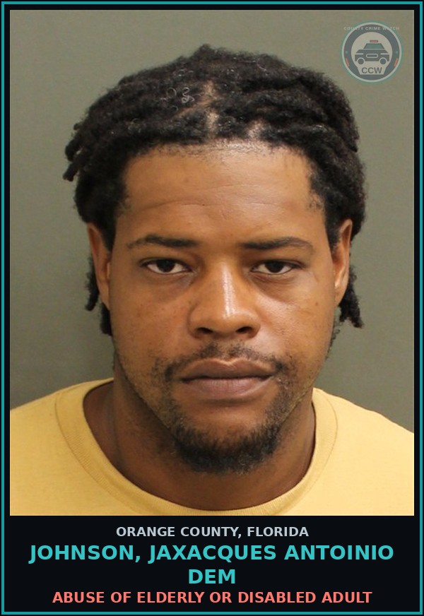 Booking mugshot of JOHNSON, JAXACQUES ANTOINIO DEM in Orange County