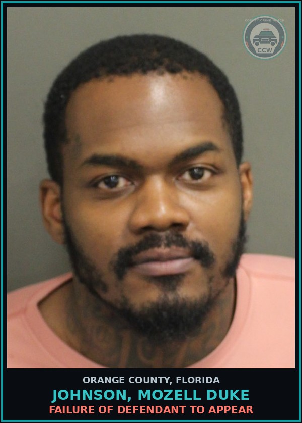 Booking mugshot of JOHNSON, MOZELL DUKE in Orange County