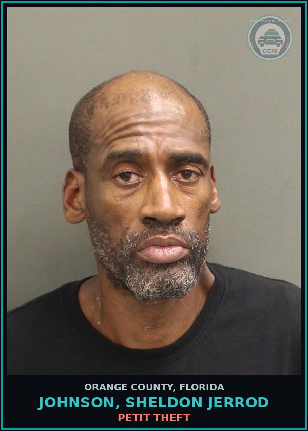 Booking mugshot of JOHNSON, SHELDON JERROD in Orange County