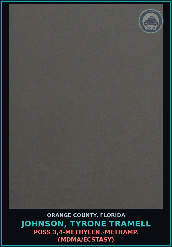 Booking mugshot of JOHNSON, TYRONE TRAMELL in Orange County