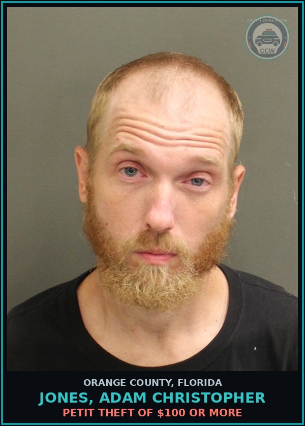 Booking mugshot of JONES, ADAM CHRISTOPHER in Orange County