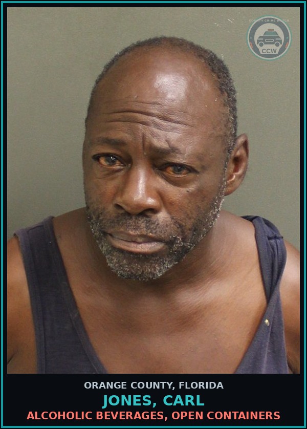 Booking mugshot of JONES, CARL in Orange County