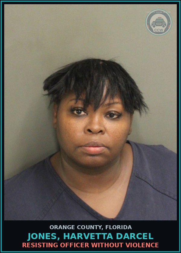 Booking mugshot of JONES, HARVETTA DARCEL in Orange County