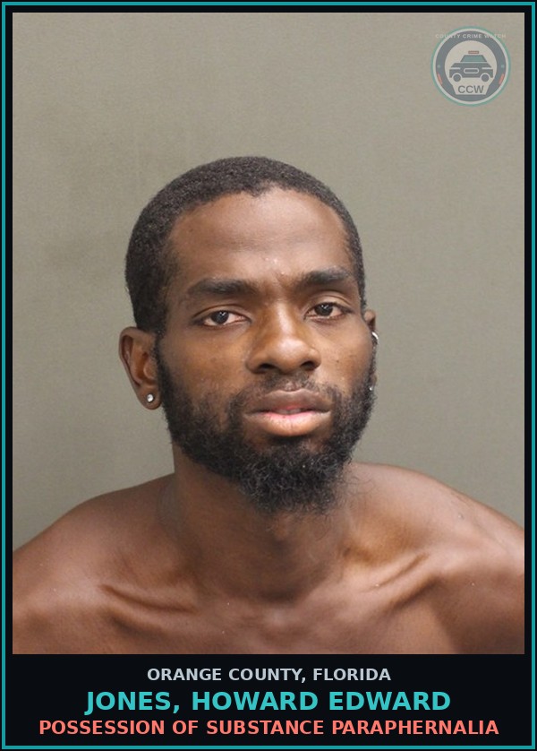 Booking mugshot of JONES, HOWARD EDWARD in Orange County
