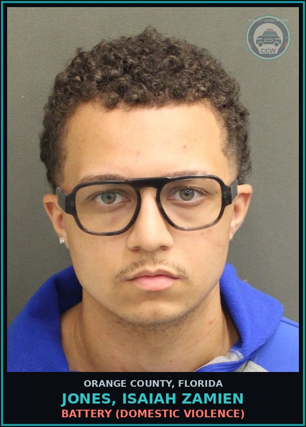 Booking mugshot of JONES, ISAIAH ZAMIEN in Orange County
