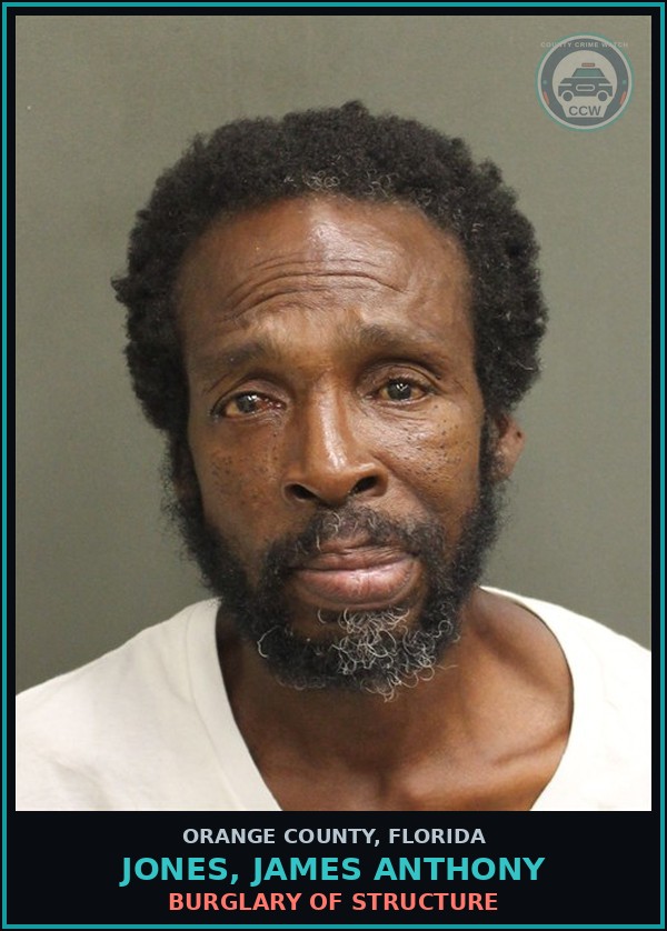 Booking mugshot of JONES, JAMES ANTHONY in Orange County