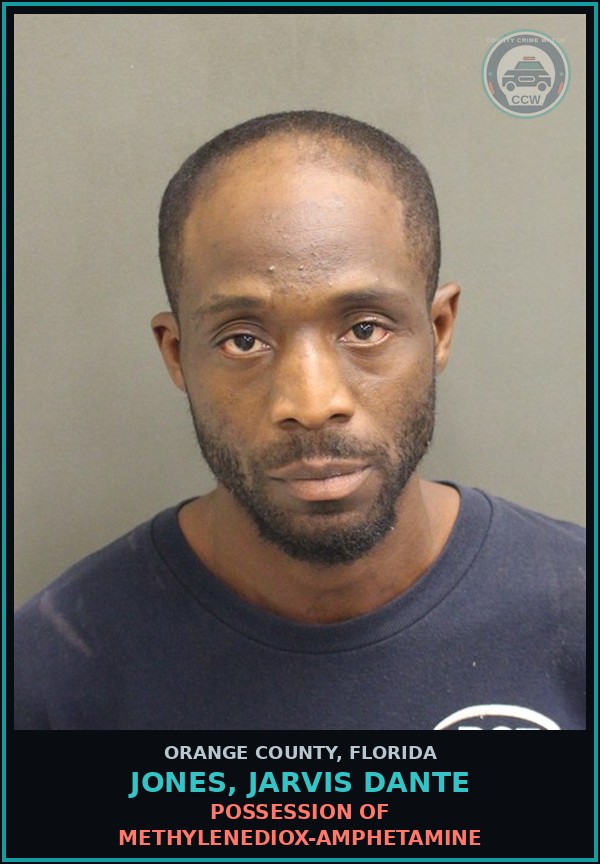 Booking mugshot of JONES, JARVIS DANTE in Orange County