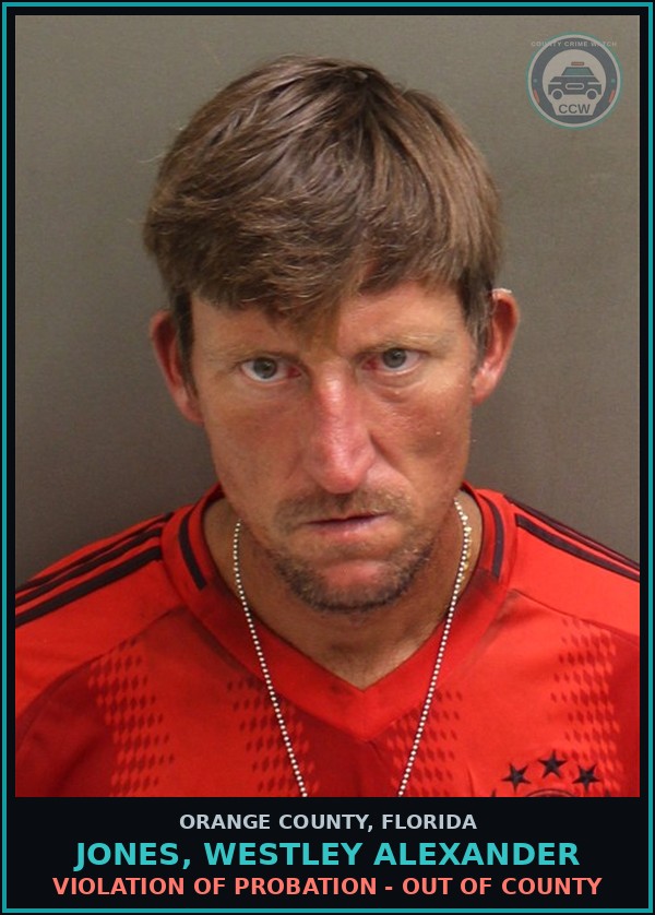 Booking mugshot of JONES, WESTLEY ALEXANDER in Orange County