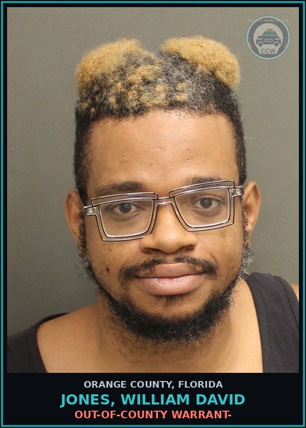 Booking mugshot of JONES, WILLIAM DAVID in Orange County