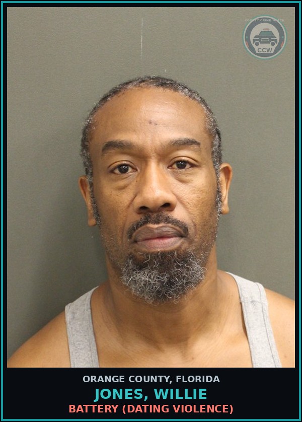 Booking mugshot of JONES, WILLIE in Orange County