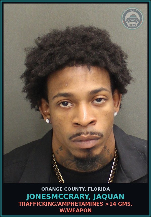 Booking mugshot of JONESMCCRARY, JAQUAN in Orange County