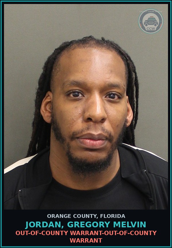 Booking mugshot of JORDAN, GREGORY MELVIN in Orange County